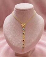 Gold Plated Necklace with Colorful Stones - Image 2