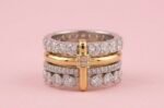 4-in-1 Gold Plated Stackable Ring Set with Clasp - Image 2