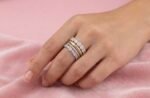 4-in-1 Gold Plated Stackable Ring Set with Clasp - Image 3