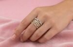 4-in-1 Gold Plated Stackable Ring Set with Clasp - Image 2