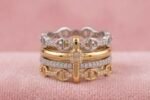 4-in-1 Gold Plated Stackable Ring Set with Clasp - Image 3