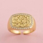 Gold-Plated Ring – “أنت عمري”