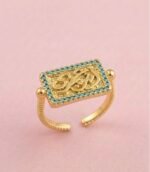 Gold-Plated Ring – “أنت عمري”