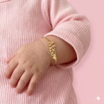 ✨ Kids Name Bracelet – 21K Gold Plated