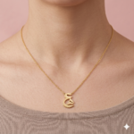 Two-Letter Initial Necklace – 21K Gold Plated - Image 4