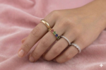 4-in-1 Gold Plated Stackable Ring Set with Clasp - Image 4