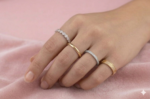 4-in-1 Gold Plated Stackable Ring Set with Clasp - Image 4