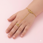 21K Gold-Plated Kids Hand Chain Bracelet