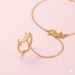 21K Gold-Plated Kids Hand Chain Bracelet - Image 2