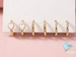 Heart Earrings Set