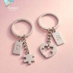 4-Piece Puzzle Keychain Set – Personalized Initials