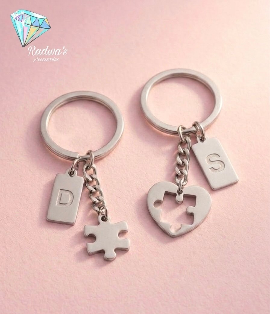 IMG_9379 4-Piece Puzzle Keychain Set – Personalized Initials - Image 1